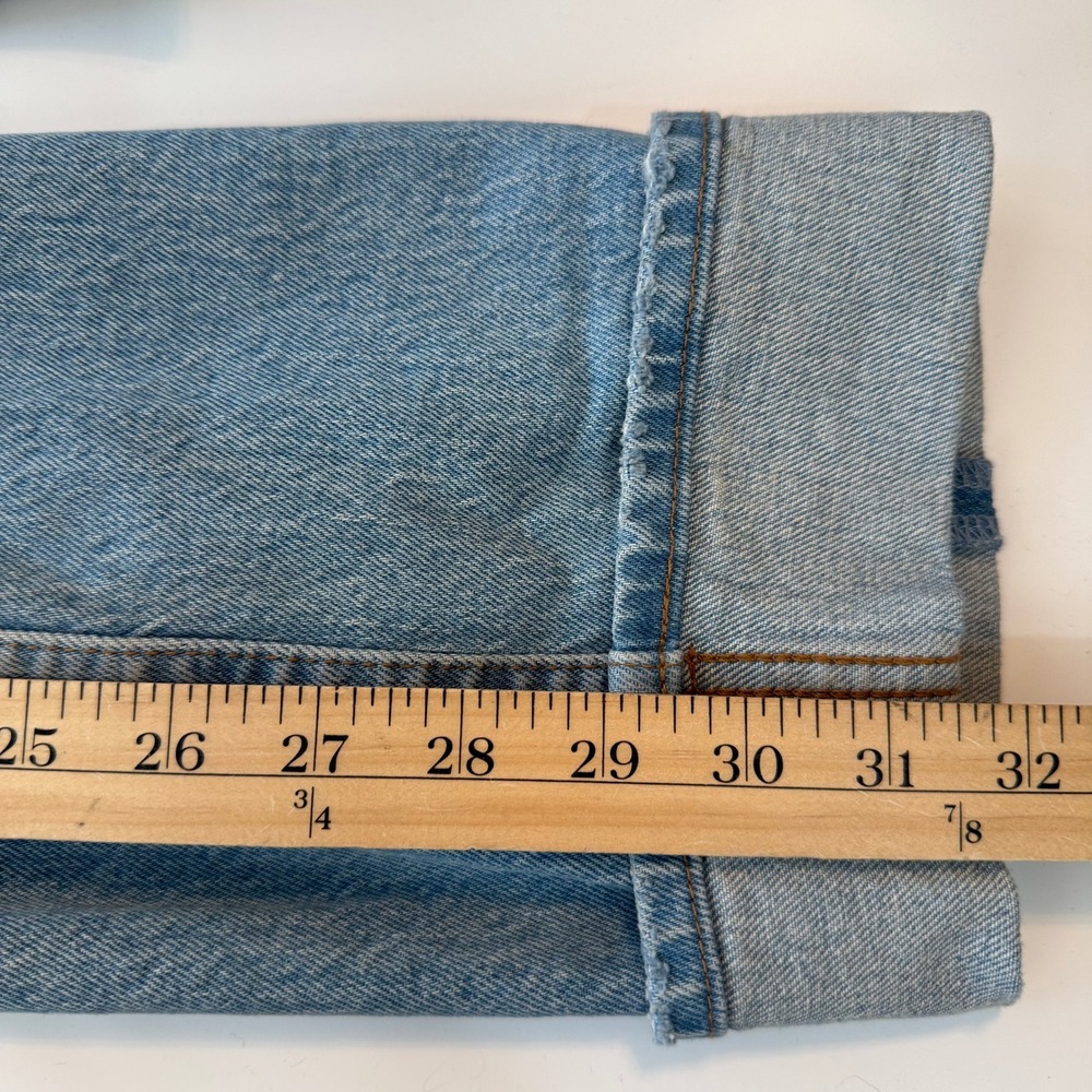 Abercrombie & Fitch 90s Straight Ultra High Rise Denim Jeans Light Blue 26 2L - Picture 12 of 12